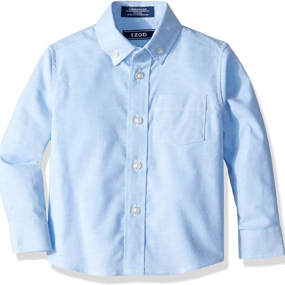 IZOD Boys Long Sleeve Button-Down Oxford--NEW